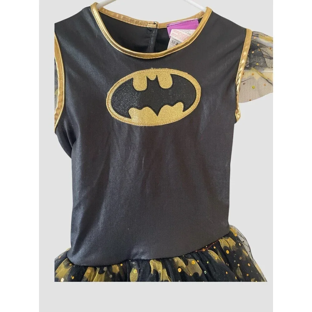 Bat Girl Toddler Costume Tutu Dress w/ Mask & Gauntlets Toddler Medium 3/4